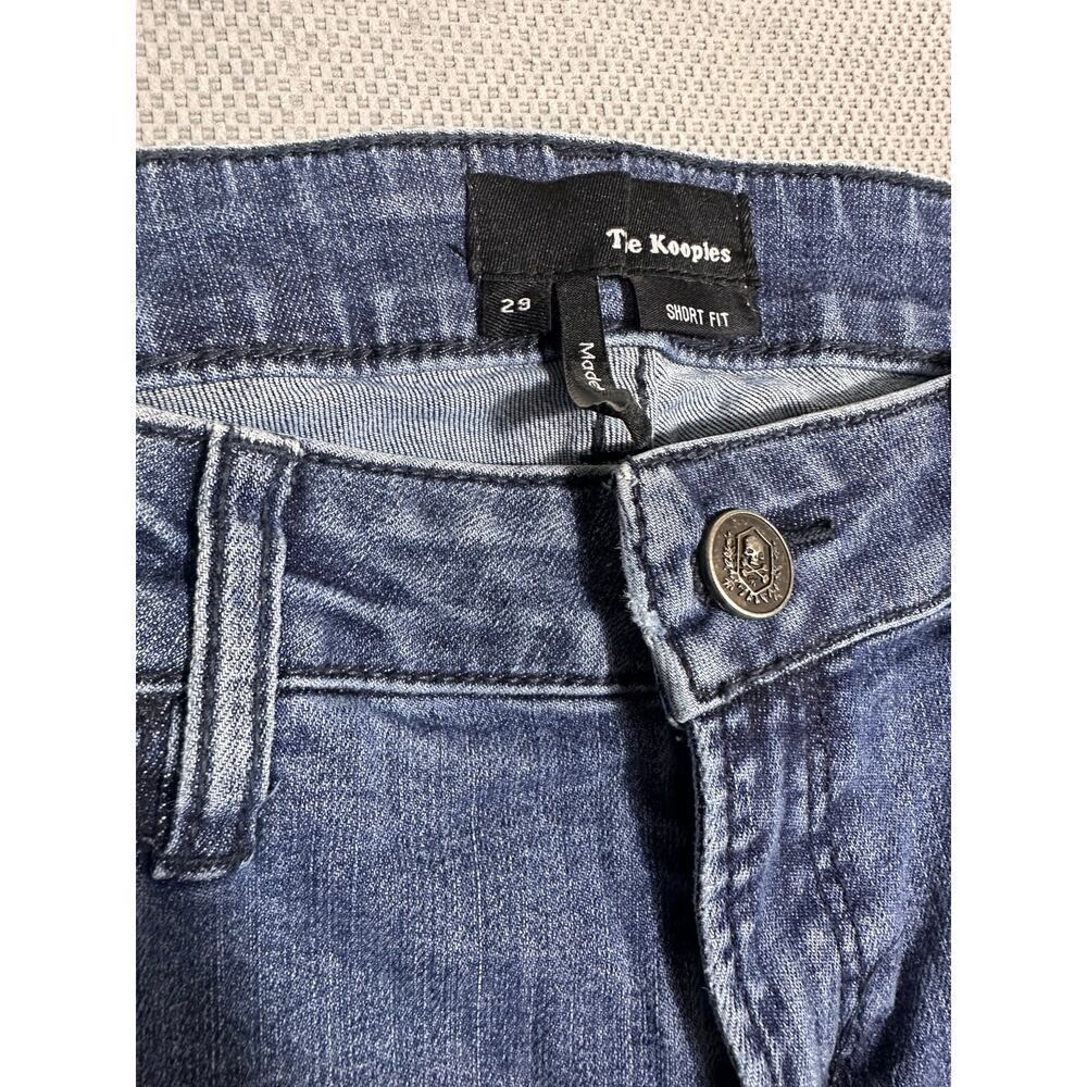 The Kooples Short Fit Skinny Jeans Size 29 Blue Denim Skull Detail View 6